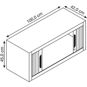 4050646686362 - Aufsatzaktenschrank 3262-00 Kunststoff Stahl abschließbar 100 x 45 x 42 cm keine Fachböden silber 4050646686362 C+P-Möbel 4050646686362 - Aufsatzaktenschrank 3262-00 Kunststoff Stahl abschließbar 100 x 45 x 42 cm keine Fachböden silber 4050646686362 C+P-Möbel