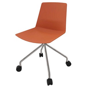 8052877356317 - Besucherstuhl Clue braun   chrom ohne Armlehnen Fußkreuz 8052877356317 Quadrifoglio