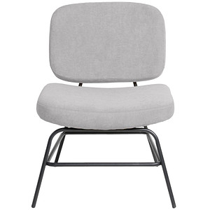 3660141233667 - Sessel Paperflow Curve Industrial Design Polyesterbezug Gestell Stahl & Sperrholz B 570 x T 710 x H 755 mm grau