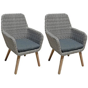 4041908121769 - Armsessel Gartensessel Relaxsessel Stuhl Garten Balkon Sessel Rattan Korb Optik