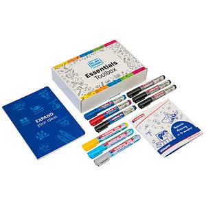 4057305074829 - Moderationszubehör Visualisation 3x Whiteboardmarker  3x Flipchartmarker  3x Flipchart-Effektmarker   1x Notizbuch  1x Broschüre „Die Macht der visuellen Kommunikation“