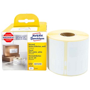 AVERY Zweckform Etikettenrolle AS0722430 101 x 54 mm Weiß 220 Stück