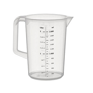 4004133300484 - APS Messbecher transparent geschlossener Griff Litermaß aus PP und mit geprägter Maßskalierung Maße (Ø x H) 15 x 205 cm 2 Liter 4004133300484 - APS Messbecher transparent geschlossener Griff Litermaß aus PP und mit geprägter Maßskalierung Maße (Ø x H) 15 x 205 cm 2 Liter