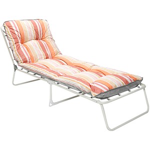 BEST 3-Bein-Liege Wörthersee 37450025 Campingliege weiß terracotta 8719979476724 BEST