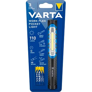 VARTA Work Flex® LED Taschenlampe schwarz 17,3 cm, 110 Lumen, 1 St.