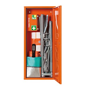 4250108801627 - SÖHNGEN Verbandschrank nach DIN 13157 mit Inhalt signalorange Tiefe 200 mm HxB 1120 x 490 mm