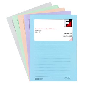 9002222160242 - 10 Sichthüllen Ordo pastell DIN A4 farbsortiert glatt 120 g qm
