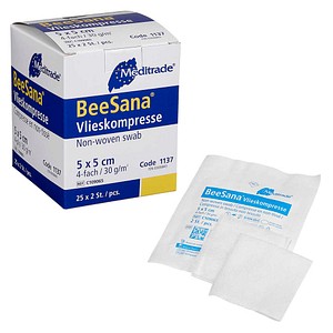 Meditrade® BeeSana® Vlies-Kompressen 5,0 x 5,0 cm weiß 50 St.