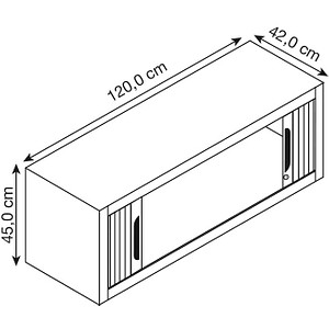 4050646265819 - Aufsatzaktenschrank 3263-00 Kunststoff Stahl abschließbar 120 x 45 x 42 cm keine Fachböden lichtgrau 4050646265819 C+P-Möbel 4050646265819 - Aufsatzaktenschrank 3263-00 Kunststoff Stahl abschließbar 120 x 45 x 42 cm keine Fachböden lichtgrau 4050646265819 C+P-Möbel