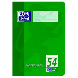 4006144950399 - Vokabelheft 100050337 Lineatur 54   liniert   3 Spalten A4  90g farbig sortiert 40 Blatt   80 Seiten 4006144950399 Oxford 4006144950399 - Vokabelheft 100050337 Lineatur 54   liniert   3 Spalten A4  90g farbig sortiert 40 Blatt   80 Seiten 4006144950399 Oxford