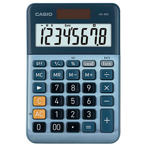 CASIO MS-80E Tischrechner blau