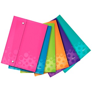 6 LEITZ Dokumententaschen DIN A4 farbsortiert genarbt 0,20 mm