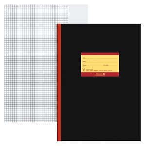 BRUNNEN Schulheft Oberschule Lineatur 26 kariert DIN A4 Außenrand, 20 Blatt, 1 St.