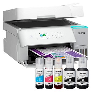 AKTION: EPSON EcoTank ET-3956 3 in 1 Tintenstrahl-Multifunktionsdrucker weiß mit 60 Euro CashBack
