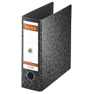 bene Spezial Ordner schwarz marmoriert Karton 7,5 cm DIN A5 hoch bene Spezial Ordner schwarz marmoriert Karton 7,5 cm DIN A5 hoch