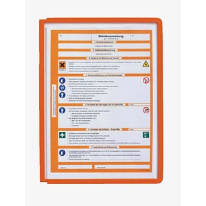 4005546506531 - Sherpa 5606 Sichttafeln DIN A4 orange Öffnung oben 4005546506531 5 Stück