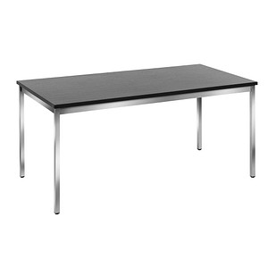 3700245513866 - SODEMATUB Mehrzwecktisch esche-schwarz rechteckig Vierkantrohr chrom 1600 x 800 x 740 cm