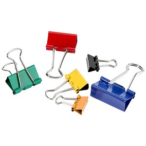 4040881856224 - 24 Foldbackklammern farbsortiert