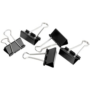 4040881856187 - 12 Foldbackklammern schwarz 41 cm