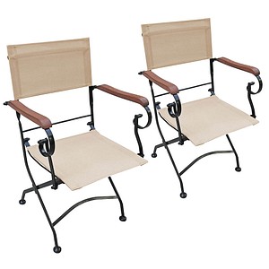 2 Harms Klappstühle Garden Pleasure Triest braun