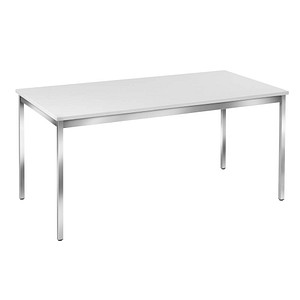 3700245513897 - SODEMATUB Mehrzwecktisch weiß rechteckig Vierkantrohr chrom 1600 x 800 x 740 cm