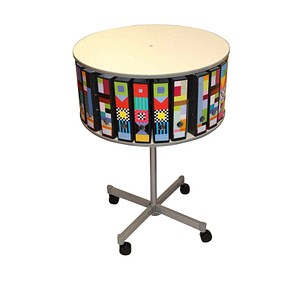 Ordnerdrehsäule hellgrau für bis zu 24 Ordner