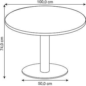 4032062157350 - Besprechungstisch VSTF10 5 S 100x100cm (BxT) rund grau silber 4032062157350 Hammerbacher 4032062157350 - Besprechungstisch VSTF10 5 S 100x100cm (BxT) rund grau silber 4032062157350 Hammerbacher