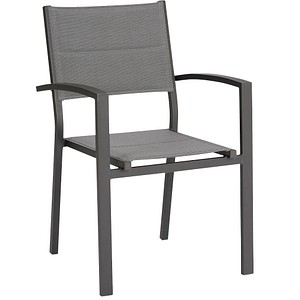 BEST Gartenstuhl mit Armlehnen Varese anthrazit, 1 St.