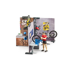 bruder bworld 63120 Fahrrad Shop Spielfiguren-Set