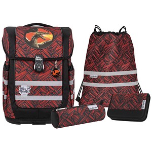 4017245965816 - Schulranzen-Set COMPACTO ZACK Kunstfaser rot