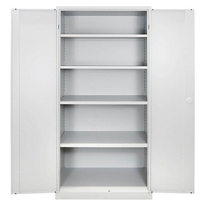 4050049407526 - Flügeltürenschrank Lichtgrau Stahlschrank Werkstattschrank L92xB60xH195cm - ADB