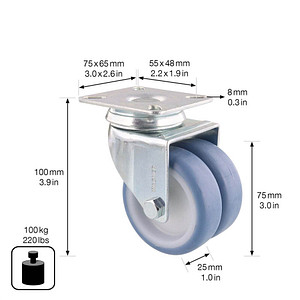 4001073056709 - Apparate-Doppel-Lenkrolle ECO RO 1577 grau 4001073056709 WAGNER design yourself 4001073056709 - Apparate-Doppel-Lenkrolle ECO RO 1577 grau 4001073056709 WAGNER design yourself