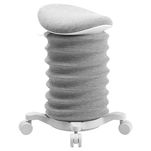 4014296759432 - Hocker SITNESS 4D ergonomisch aktives Sitzen gepolsterter Sattelsitz höhenverstellbar um 360° drehbar Tragegriff Rollen papyrusweiß grau 4014296759432 - Hocker SITNESS 4D ergonomisch aktives Sitzen gepolsterter Sattelsitz höhenverstellbar um 360° drehbar Tragegriff Rollen papyrusweiß grau
