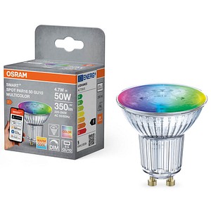 OSRAM LED-Lampe SMART+ MATTER SPOT GU10 4,7 W Drahtlose Steuerung über App oder Sprachsteuerung, 1 St.