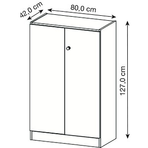 4032062125984 - Aktenschrank SIGNA V6550 W W SG Holz abschließbar 3 OH 80 x 127 x 42 cm weiß 4032062125984 V6550 W W SG 4032062125984 - Aktenschrank SIGNA V6550 W W SG Holz abschließbar 3 OH 80 x 127 x 42 cm weiß 4032062125984 V6550 W W SG