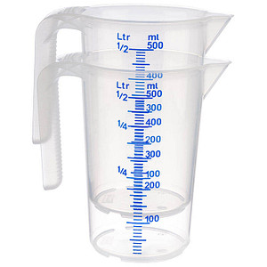 4004133300613 - APS Messbecher transparent offener Griff Litermaß aus PP und mit geprägter Maßskalierung Maße (Ø x H) 9 x 14 cm 05 Liter 4004133300613 - APS Messbecher transparent offener Griff Litermaß aus PP und mit geprägter Maßskalierung Maße (Ø x H) 9 x 14 cm 05 Liter