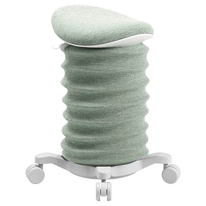 4014296852447 - Hocker SITNESS 4D ergonomisch aktives Sitzen gepolsterter Sattelsitz höhenverstellbar um 360° drehbar Tragegriff Rollen papyrusweiß grün 4014296852447 - Hocker SITNESS 4D ergonomisch aktives Sitzen gepolsterter Sattelsitz höhenverstellbar um 360° drehbar Tragegriff Rollen papyrusweiß grün