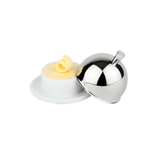 4004133159211 - APS Butter-Servierer mit Deckel hochglanzpoliert 006 Liter Eleganter und praktischer Servierteller für das Buffet oder den Frühstückstisch 1 Set = 1 Deckel 1 Teller 4004133159211 - APS Butter-Servierer mit Deckel hochglanzpoliert 006 Liter Eleganter und praktischer Servierteller für das Buffet oder den Frühstückstisch 1 Set = 1 Deckel 1 Teller