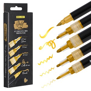 4014421185174 - Acrylmarkeretui Gold Lettering 4014421185174 5 Stück