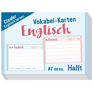 Häfft® Verlag Karteikarten Vokabel-Karten Englisch DIN A7 liniert 100 St.