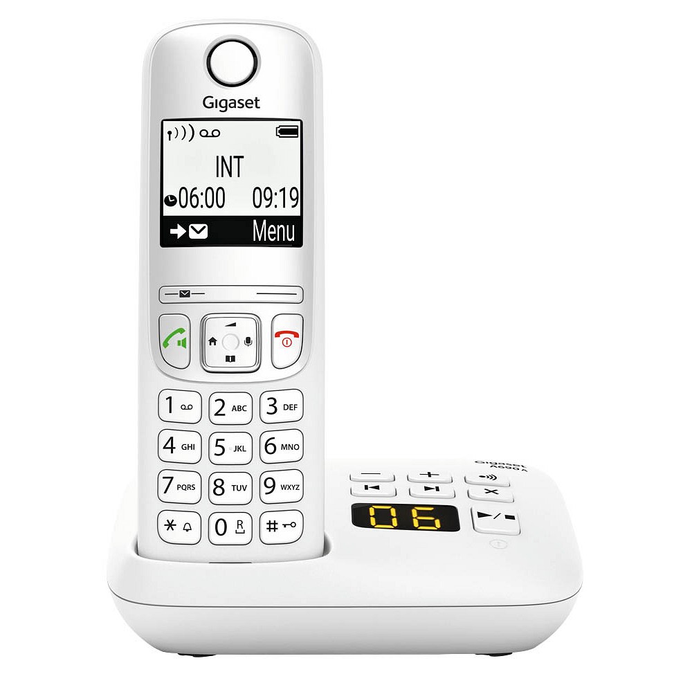 Gigaset A690A Schnurloses Telefon mit Anrufbeantworter weiß >> büroshop24