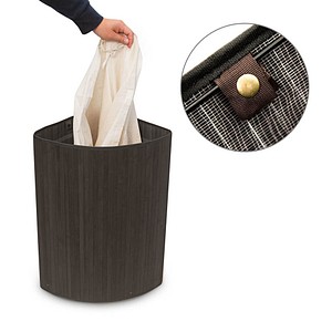 relaxdays Wäschekorb schwarz