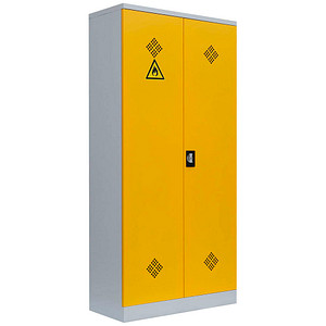 4061815526426 - Umweltschrank 566256 rapsgelb lichtgrau 916 x 422 x 1950 cm aufgebaut  4061815526426 LÜLLMANN