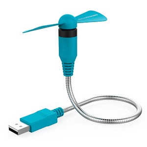 4040895008299 - RealPower USB mini Fan blau (USB-Ventilator flexibel)