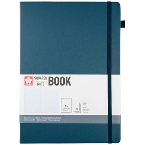 8712079544454 - Notizbuch A4 kariert dunkelindigo Hardcover 160 Seiten 1 St