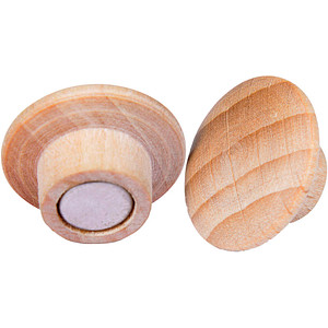 Legamaster Haftmagnet WOODEN, 7-181725, Rund, 25mm Ø, braun natur, 300g 8713797095143 Legamaster 5 Stück