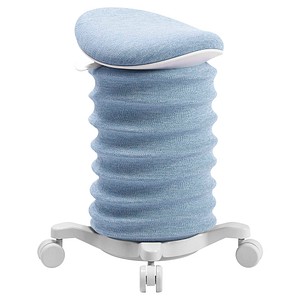 4067976007484 - Hocker SITNESS 4D ergonomisch aktives Sitzen gepolsterter Sattelsitz höhenverstellbar um 360° drehbar Tragegriff Rollen papyrusweiß blau 4067976007484 - Hocker SITNESS 4D ergonomisch aktives Sitzen gepolsterter Sattelsitz höhenverstellbar um 360° drehbar Tragegriff Rollen papyrusweiß blau