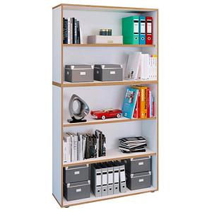 4051814444746 - Holzregal stehend platzsparender Aktenschrank Maße ca B 100 x H 183 x T 33 cm Elegantes Regal Büroregal – Salia 5fach B 100 cm 4051814444746 - Holzregal stehend platzsparender Aktenschrank Maße ca B 100 x H 183 x T 33 cm Elegantes Regal Büroregal – Salia 5fach B 100 cm