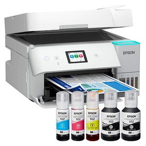 AKTION: EPSON EcoTank ET-4956 4 in 1 Tintenstrahl-Multifunktionsdrucker weiß mit 60 Euro CashBack