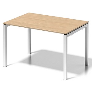 BISLEY Cito Schreibtisch ahorn, verkehrsweiß rechteckig, 4-Fuß-Gestell weiß 120,0 x 80,0 cm